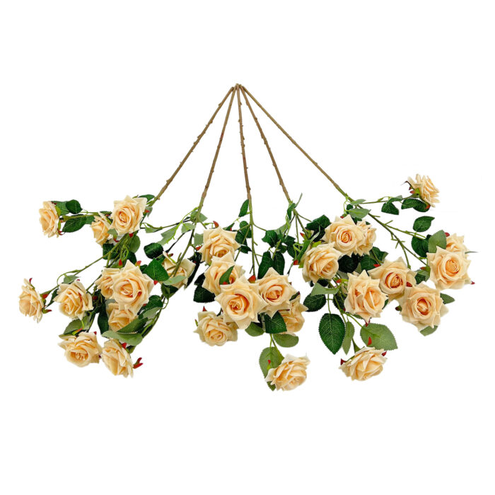 GNW Champagne Artificial Garden Rose With Sharp Tips DH-34 - Image 2