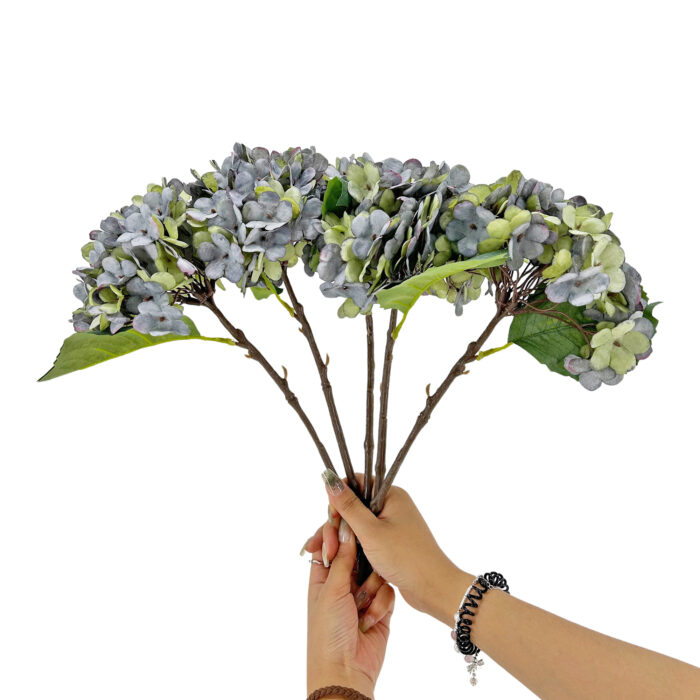 GNW Blue Green Artificial Hydrangea Silk DH-06 - Image 3