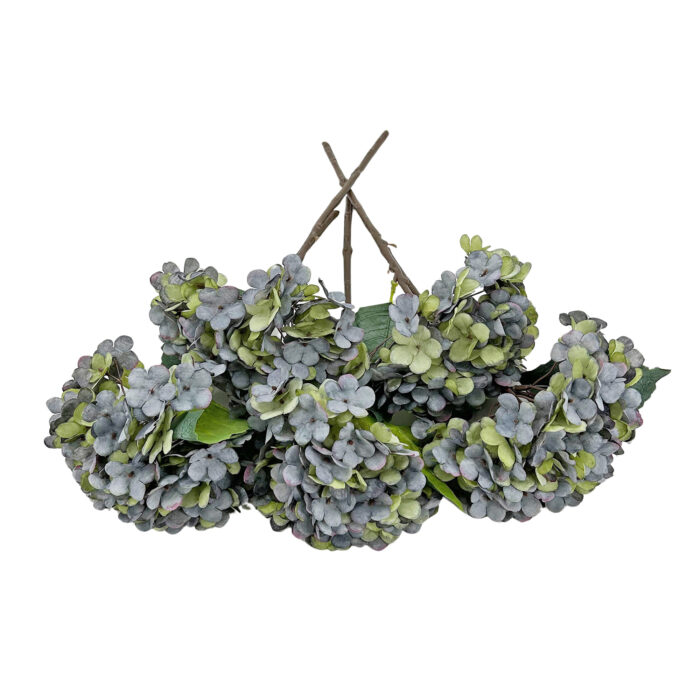 GNW Blue Green Artificial Hydrangea Silk DH-06 - Image 2