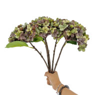 GNW Purple Green Artificial Hydrangea Silk DH-02 - Image 3