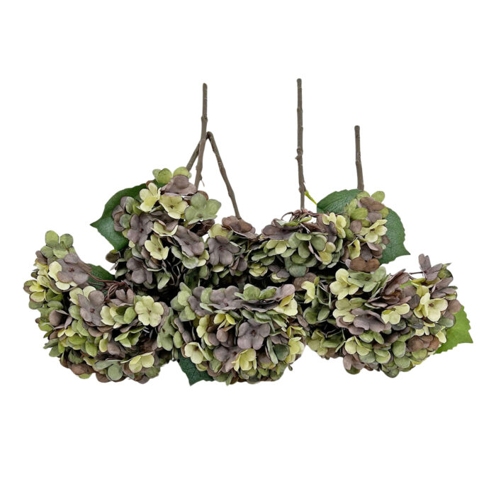 GNW Purple Green Artificial Hydrangea Silk DH-02 - Image 2