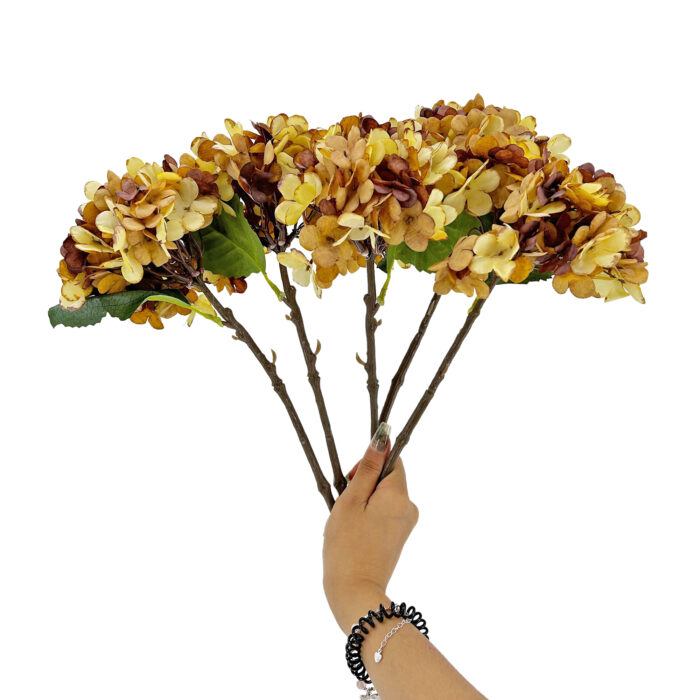GNW Gradient Yellow Artificial Hydrangea Silk DH-08 - Image 3