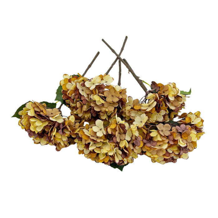 GNW Gradient Yellow Artificial Hydrangea Silk DH-08 - Image 2
