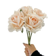 GNW Light Coral Artificial Wedding Rose Sticks Real Touch XL-10 - Image 3