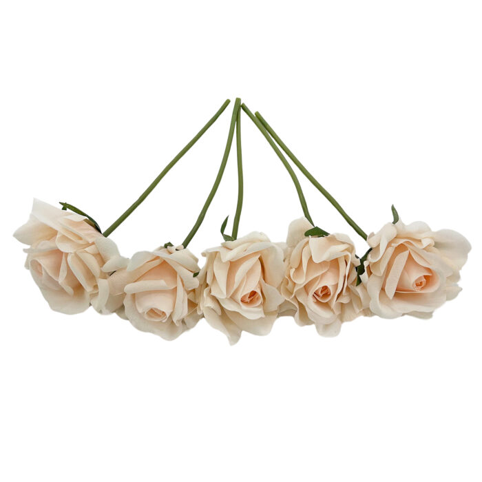 GNW Light Coral Artificial Wedding Rose Sticks Real Touch XL-10 - Image 2