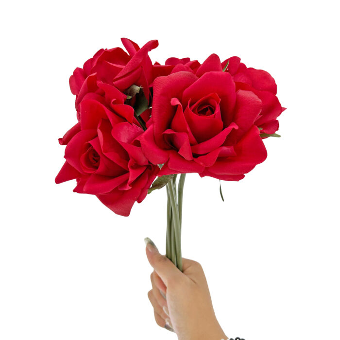 GNW Red Artificial Wedding Rose Sticks Real Touch XL-14 - Image 3