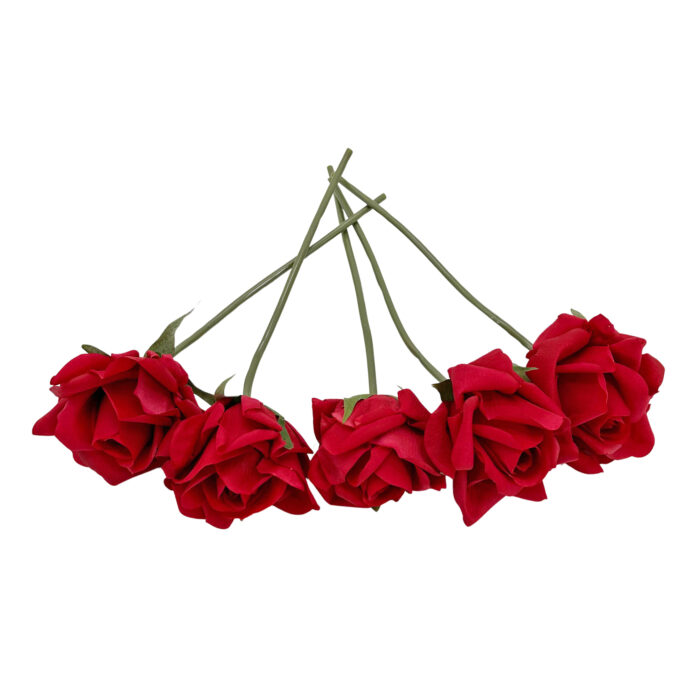 GNW Red Artificial Wedding Rose Sticks Real Touch XL-14 - Image 2