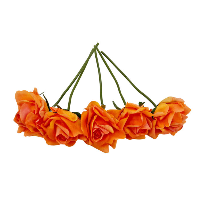 GNW Orange Artificial Wedding Rose Sticks Real Touch XL-12 - Image 2