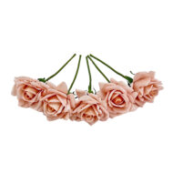 GNW Brown Artificial Wedding Rose Sticks Real Touch SG-08 - Image 2