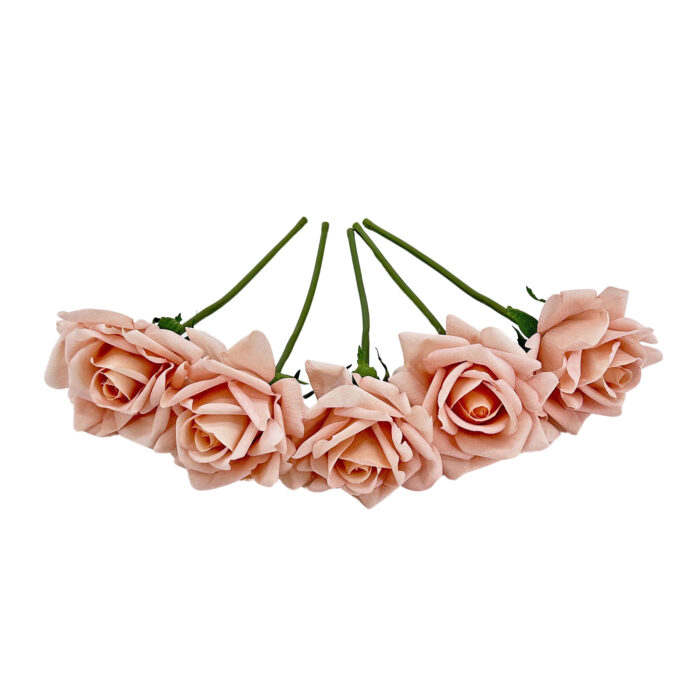 GNW Brown Artificial Wedding Rose Sticks Real Touch SG-08 - Image 2