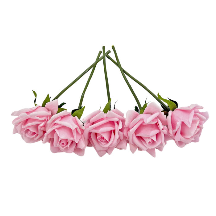 GNW Light Pink Artificial Wedding Rose Sticks Real Touch SG-07 - Image 2