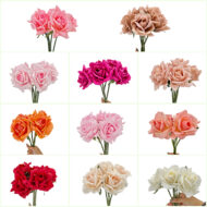 GNW Brown Artificial Wedding Rose Sticks Real Touch SG-08 - Image 4