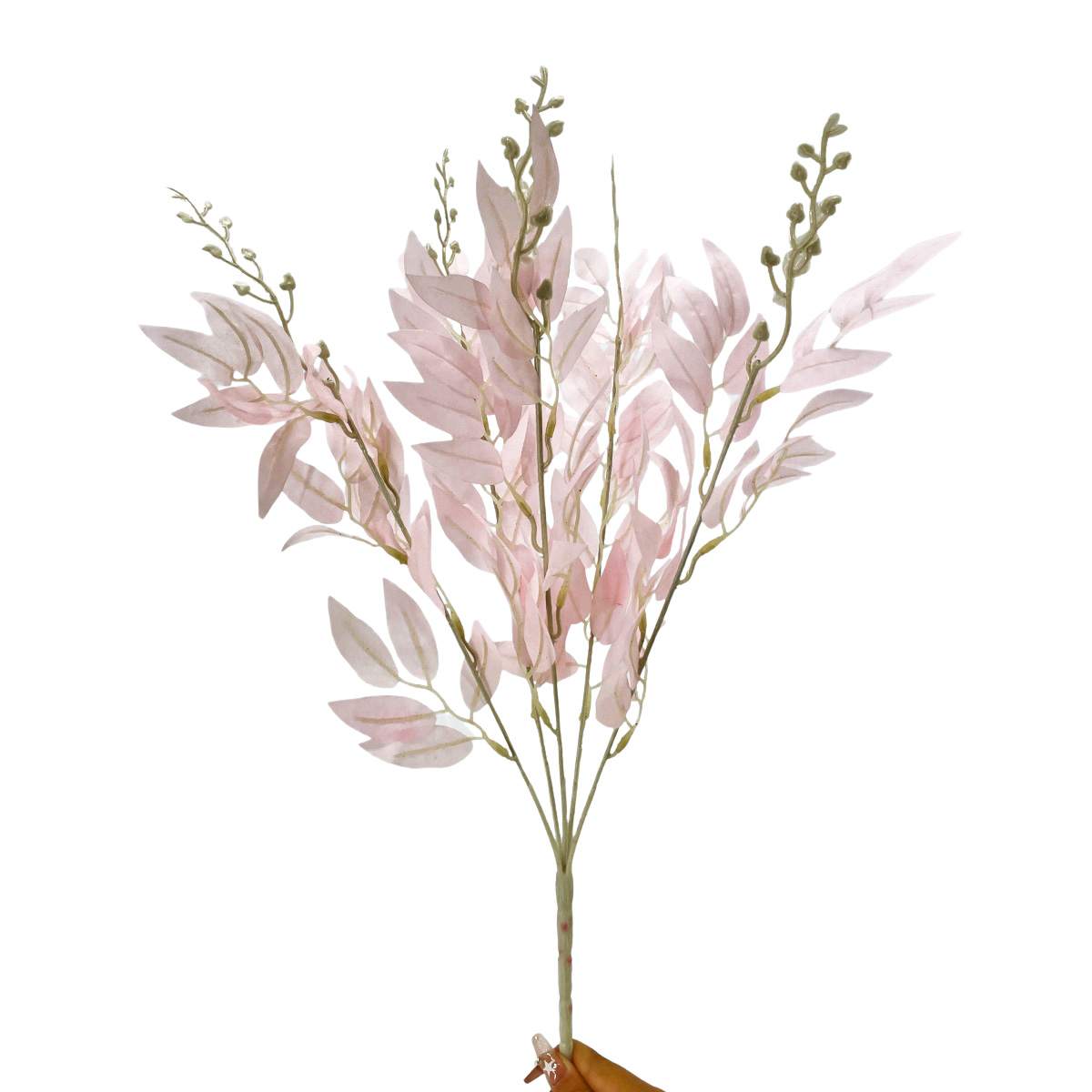 IMG_5995 GNW Pink Artificial Bunch Of Willow Leaves MY-245 - Image 1