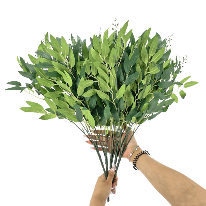 GNW Green Artificial Bunch Of Willow Leaves MY-249 - Image 3