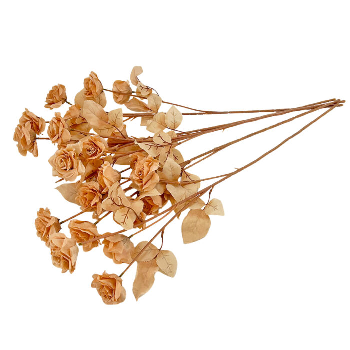 GNW Brown Artificial Garden Rose Silk XHH-04 - Image 2
