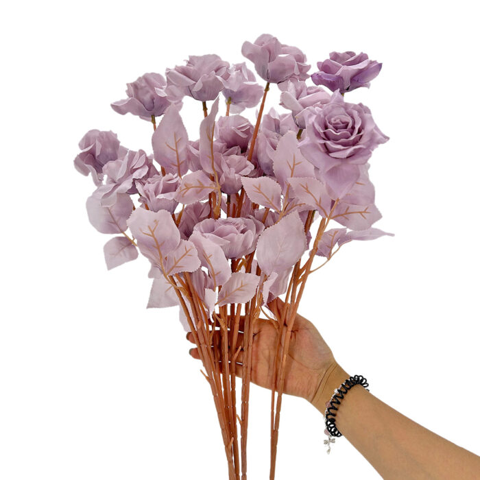 GNW Purple Artificial Garden Rose Silk XHH-05 - Image 3