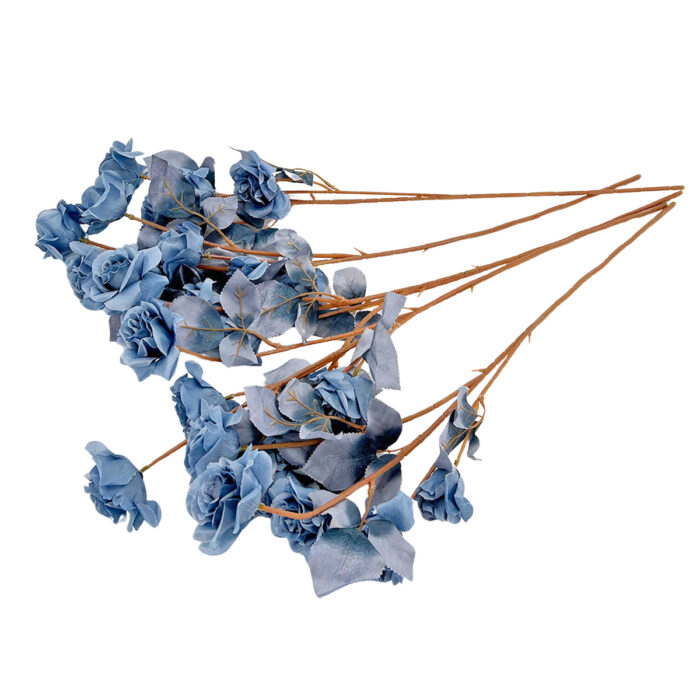 GNW Blue Artificial Garden Rose Silk XHH-06 - Image 2