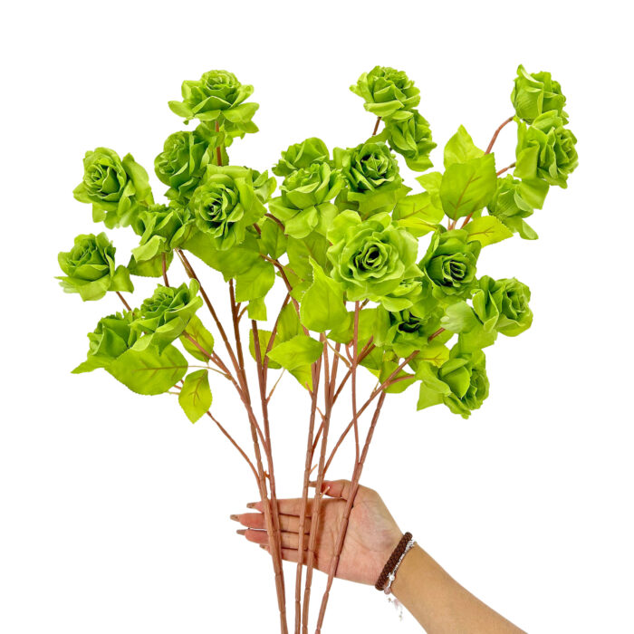 GNW Green Artificial Garden Rose Silk LRR-189 - Image 3