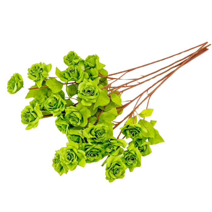 GNW Green Artificial Garden Rose Silk LRR-189 - Image 2