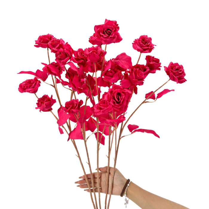GNW Rose Red Artificial Garden Rose Silk LRR-188 - Image 3