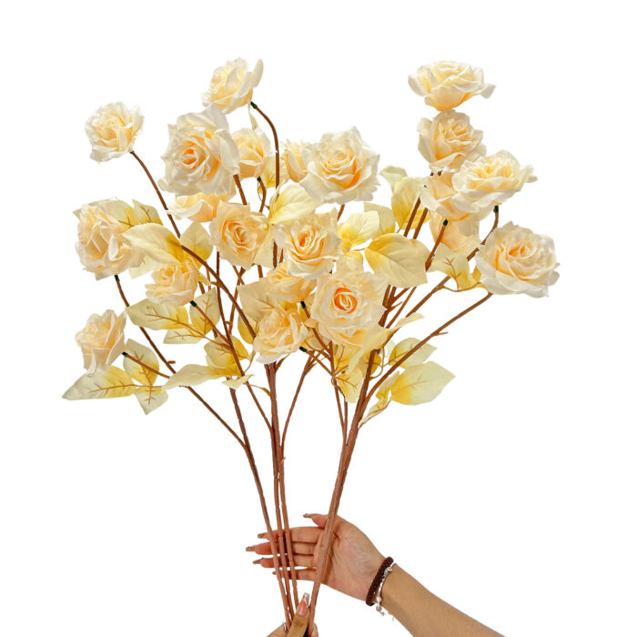 GNW Champagne Artificial Garden Rose Silk XHH-03 - Image 3