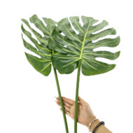 GNW Green Artificial Big Turtle Leaf Real Touch LZ-244 - Image 3