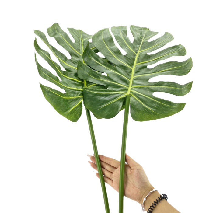 GNW Green Artificial Big Turtle Leaf Real Touch LZ-244 - Image 3