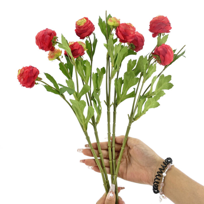 GNW Red Artificial Small Peony LRX-49 - Image 3