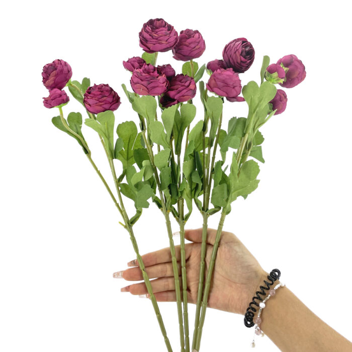 GNW Fuchsia Artificial Small Peony LRX-48 - Image 3