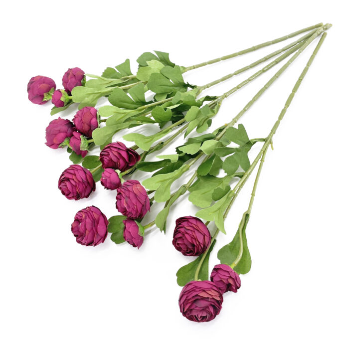 GNW Fuchsia Artificial Small Peony LRX-48 - Image 2