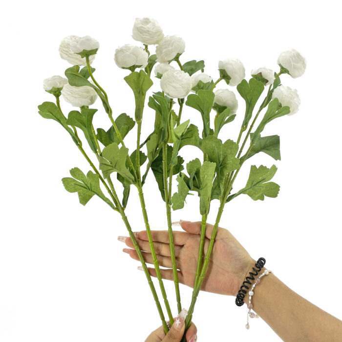 GNW White Artificial Small Peony LRX-41 - Image 3