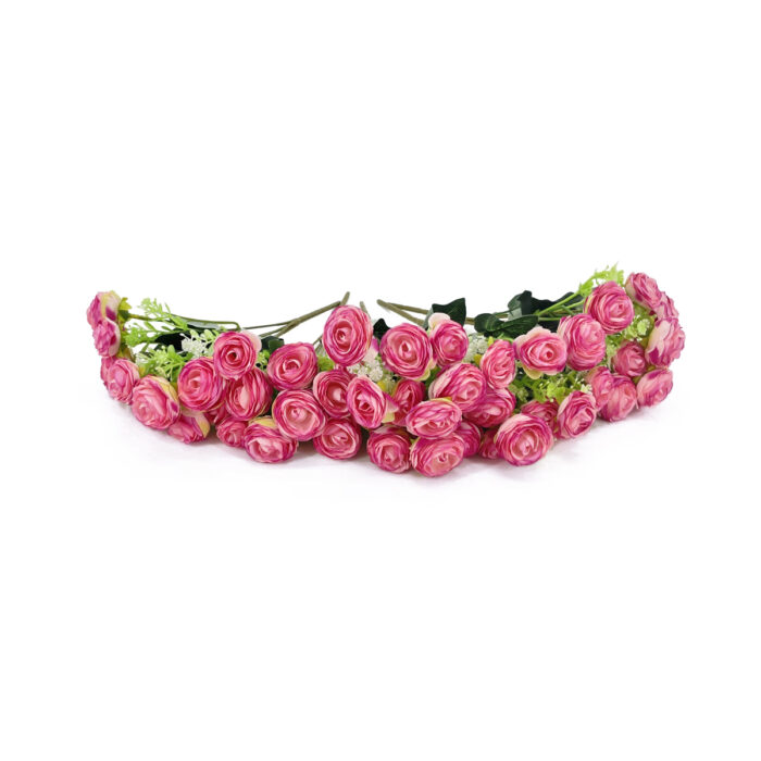 GNW Fuchsia Artificial Camellia Spray Roses TN-36 - Image 2