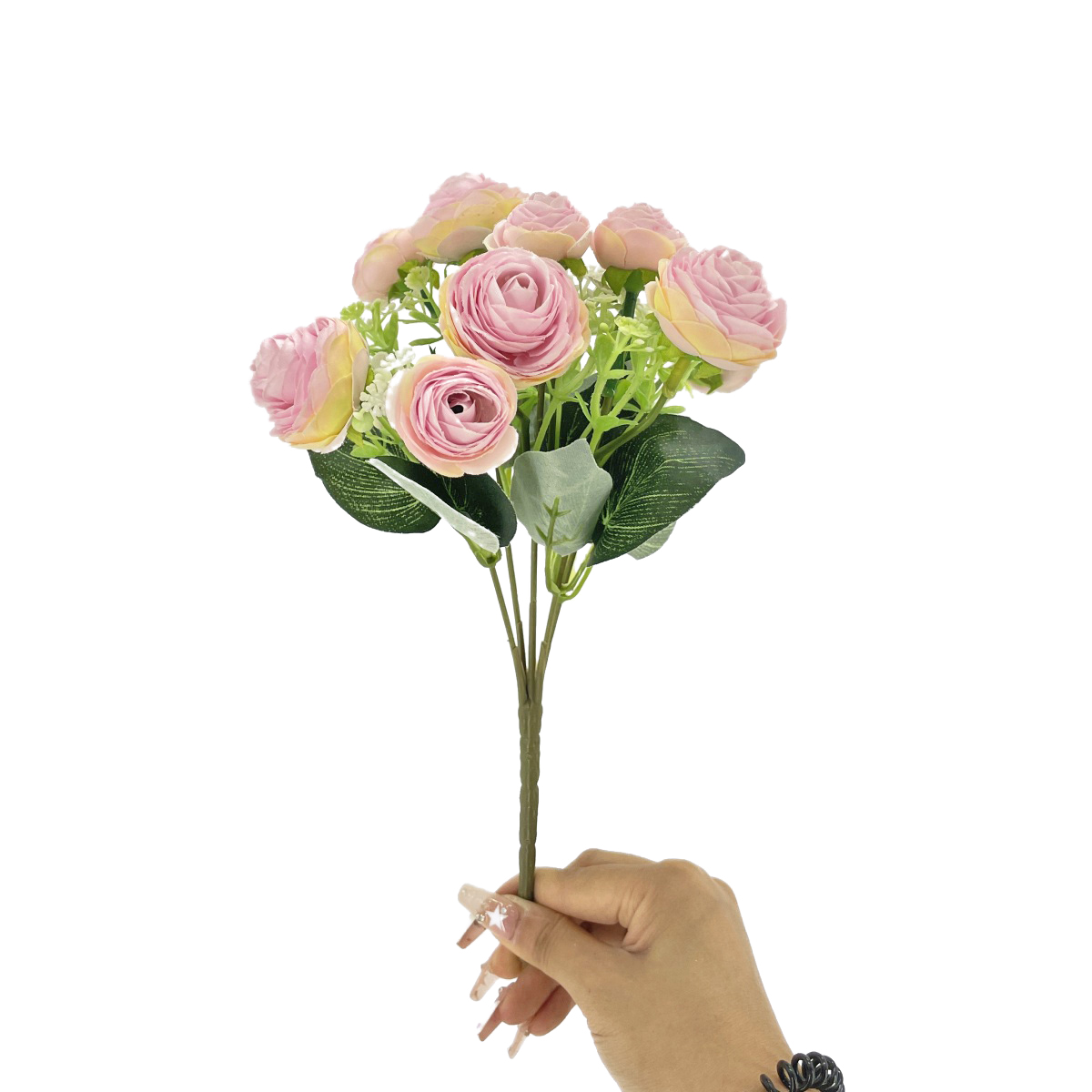 IMG_7038 GNW Pink Artificial Camellia Spray Roses TN-38 - Image 1