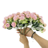 GNW Pink Artificial Camellia Spray Roses TN-38 - Image 3