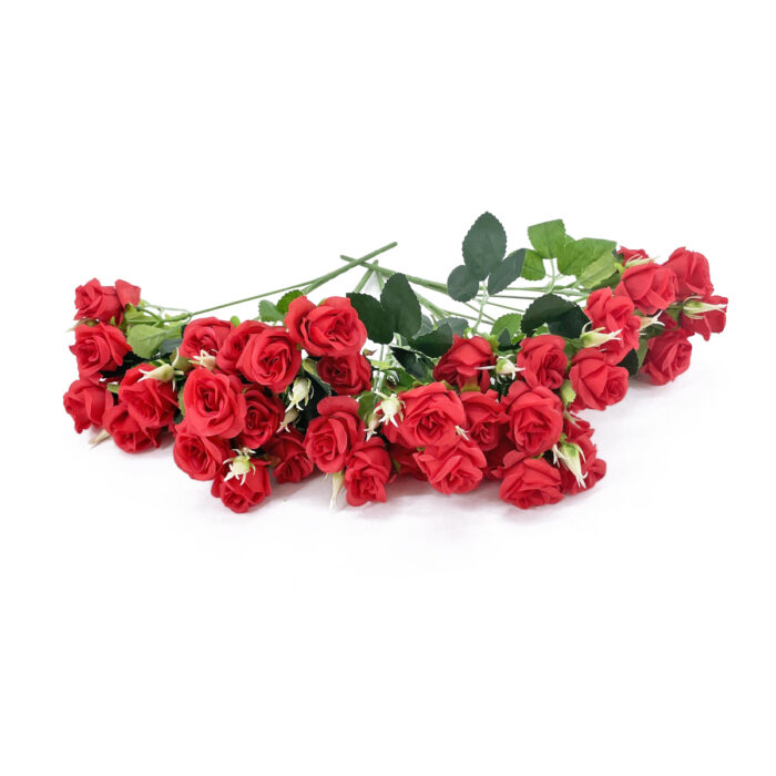 GNW Red Artificial Small Spray Roses TN-04 - Image 3