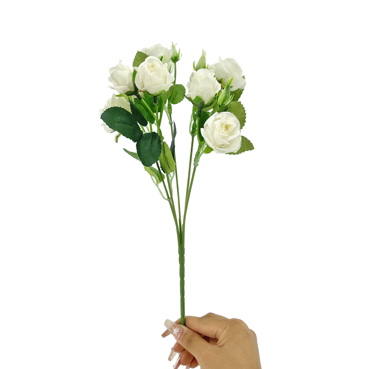 IMG_7048 GNW White Artificial Small Spray Roses TN-01 - Image 1