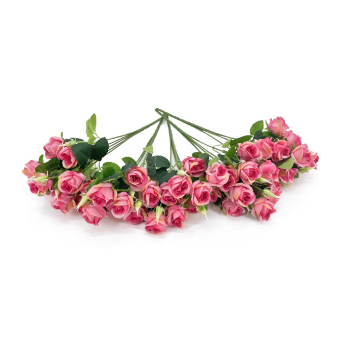 GNW Peach Pink Artificial Small Spray Roses TN-03 - Image 3