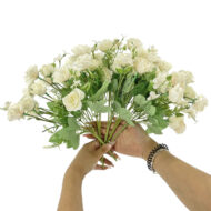 GNW White Artificial Small Spray Roses TN-20 - Image 3