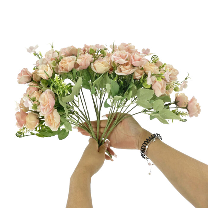 GNW Pink Artificial Small Spray Roses TN-22 - Image 3