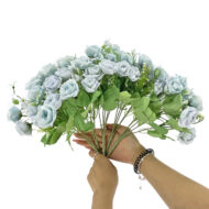 GNW Blue Artificial Small Spray Roses TN-24 - Image 2
