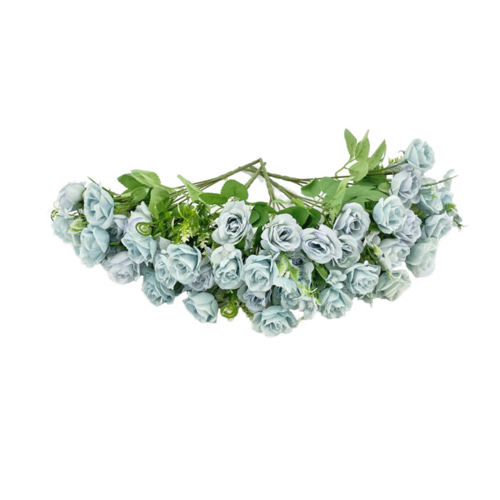 GNW Blue Artificial Small Spray Roses TN-24 - Image 3
