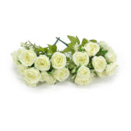 GNW White Artificial 12 heads Small Spray Roses TN-12 - Image 2