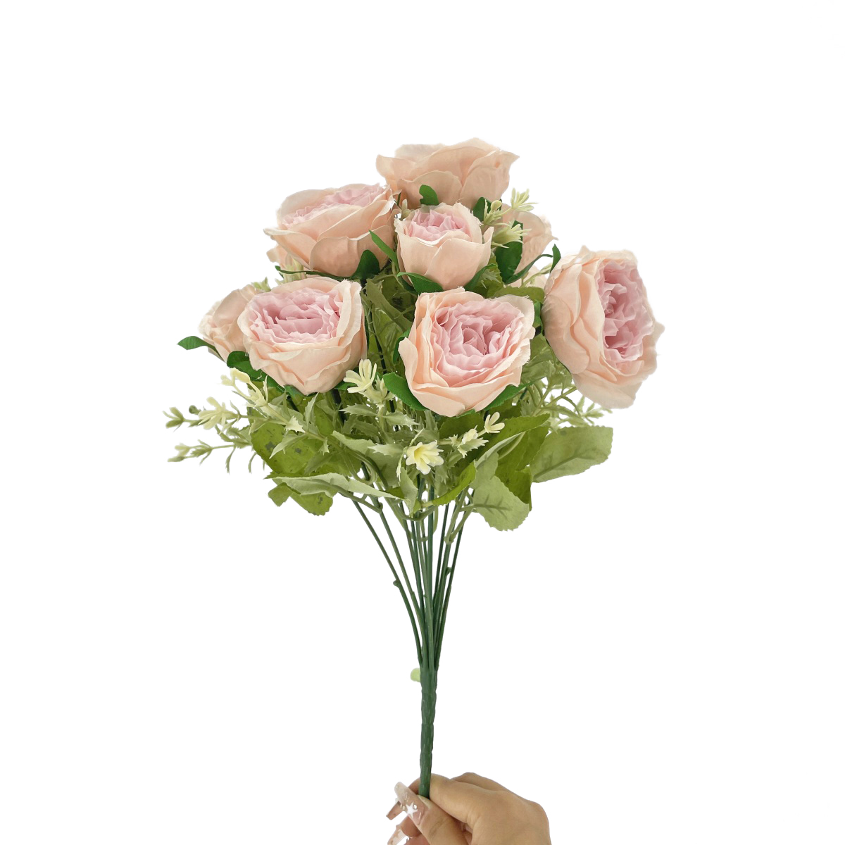 IMG_7090 GNW Pink Purple Artificial 12 heads Small Spray Roses TN-14 - Image 1