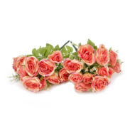 GNW Peach Pink Artificial 12 heads Small Spray Roses TN-15 - Image 2