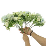 GNW Green Artificial Hydrangea Spray Roses TN-45 - Image 3