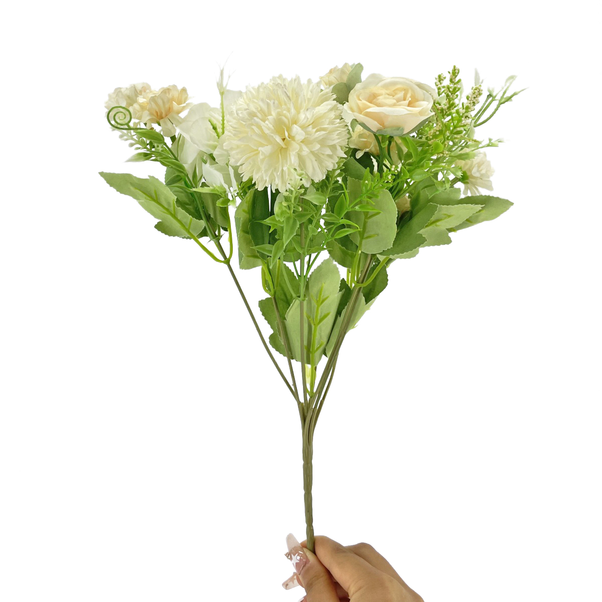 IMG_7117 GNW Beige Artificial Hydrangea Spray Roses TN-42 - Image 1