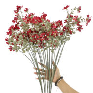 GNW Red Artificial Small Wild Flower Branches XHH-16 - Image 3