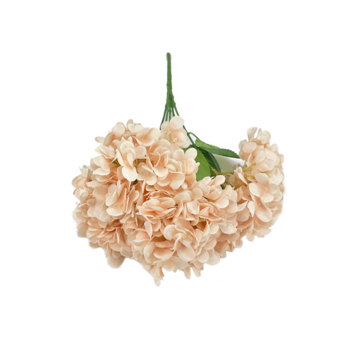 GNW Light Orange Artificial 5-head Single Hydrangea Silk MY-169 - Image 2