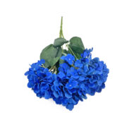GNW Dark Blue Artificial 5-head Single Hydrangea Silk MY-175 - Image 2
