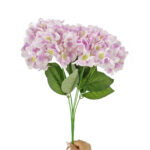 GNW Light Purple Artificial 5-head Single Hydrangea Silk MY-170